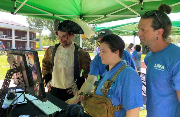 Film crew watches the dailies Film Day at the Capitol, May 3, 2023