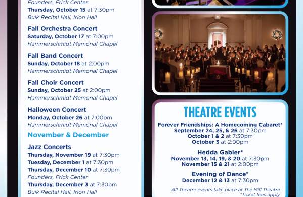 2026 Fall Fine Arts Calendar - Elmhurst University