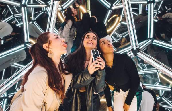 Teens taking selfie at Wake The Tiger Bristol - credit Wake The Tiger