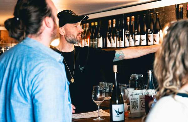 Wine tasting at Saddle Goose in Frome