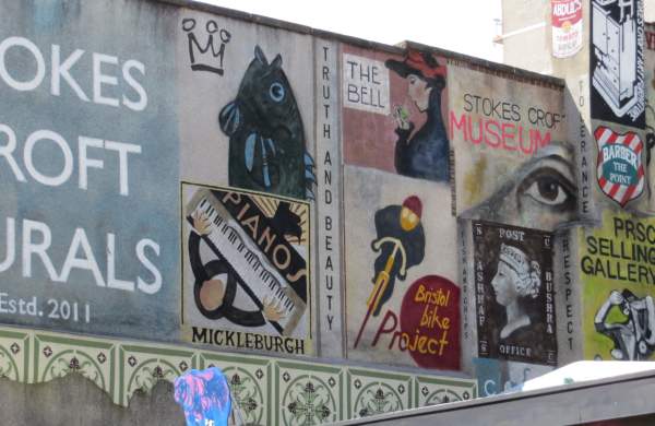 Street art murals on Stokes Croft, Bristol - credit Visit Bristol