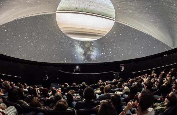Audience sitting inside the Planetarium at We The Curious Bristol - credit Lee Pullen