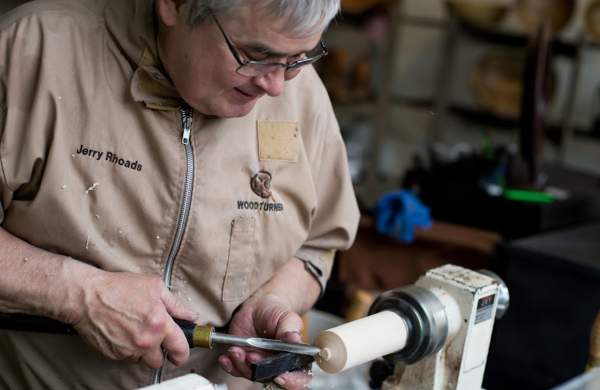 Wood Turning Demo at the Effingham Artisan Fair