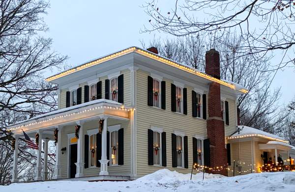 Van Raalte Farm House during the holidays