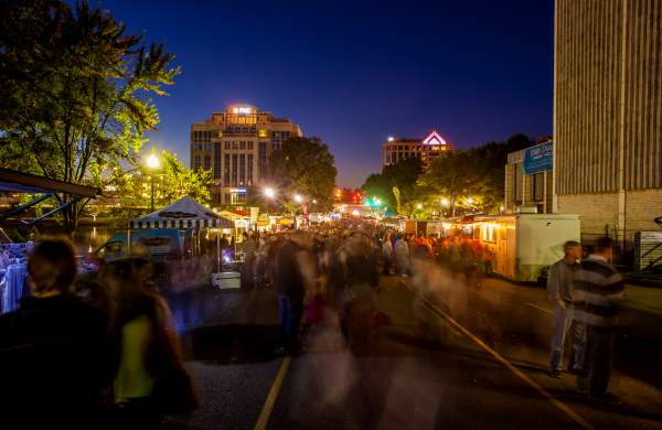 Nightlife in downtown huntsville