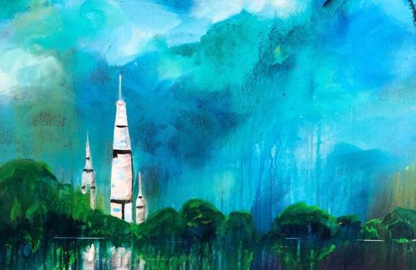 Lowe Mill Rocket Painting