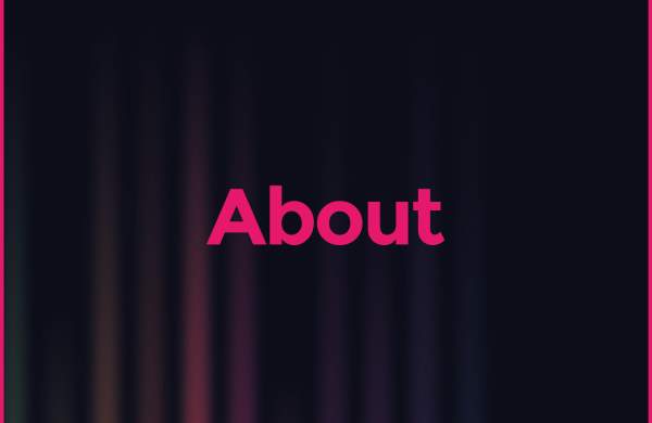 A graphic that reads 'about'