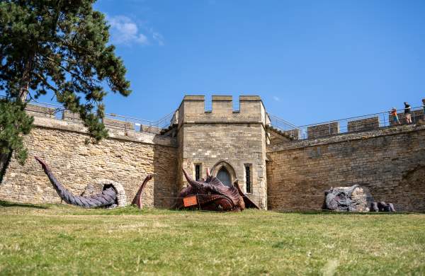 Image shows a picture of Lincoln Castle grounds.
