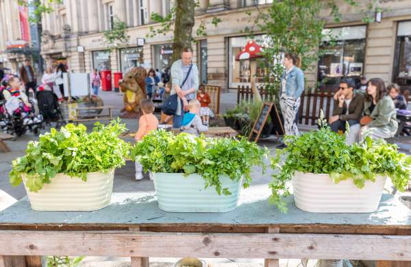 Families at Manchester Flower Festival