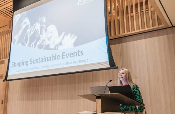 Shaping Sustainable Events- Judith presenting