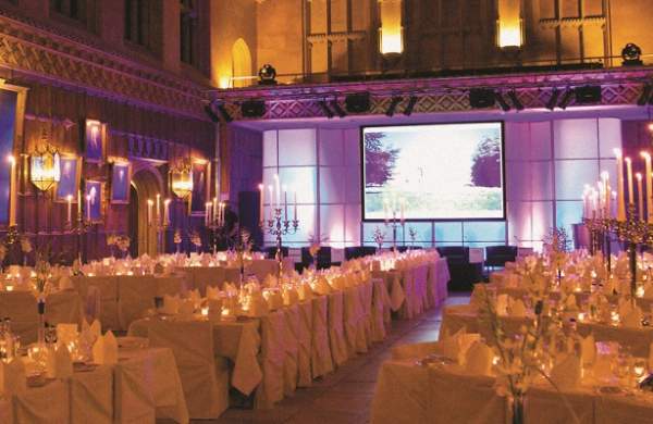 A gala dinner at King's College Dining Hall