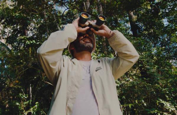 Man contemplating nature at Semaphore Hill, Soberania National Park, Panama Province, Panamá
