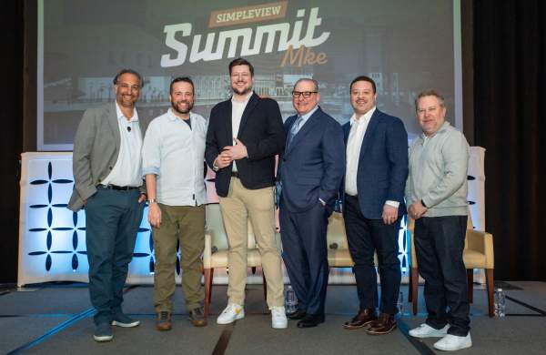 The Top Chef lunch panel poses for a photograph at Simpleview Summit 2024.