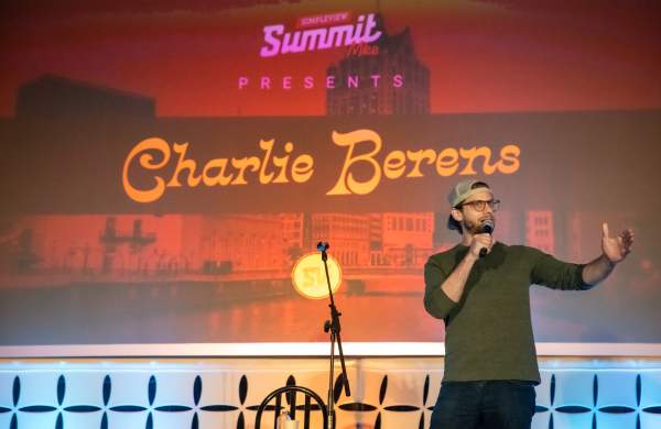 Charlie Berens delivers his stand-up routine at Simpleview Summit 2024.