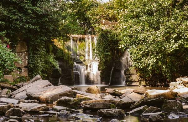 The waterfall in Penllergare woods