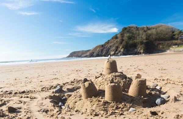 Sandcastle on a beach