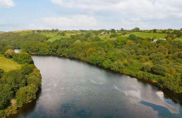 Ariel shot of Lliw Reservoir