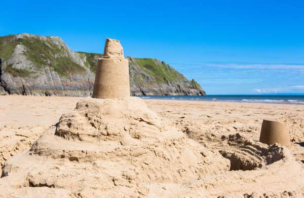Sand Castle at Pobbles Bay Beach