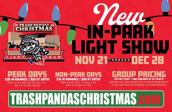 Trash Pandas Christmas Light Show