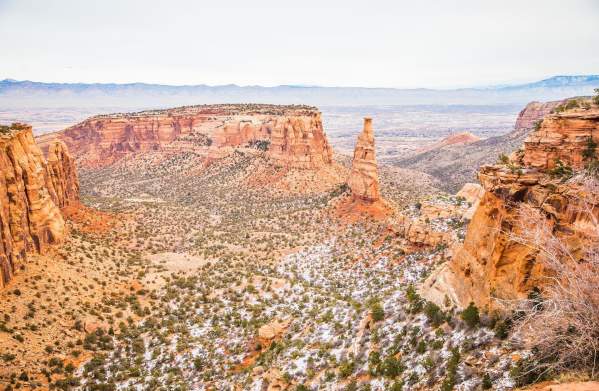 Snowy Colorado National Monument Landscape