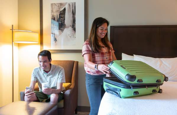 Couple at hotel