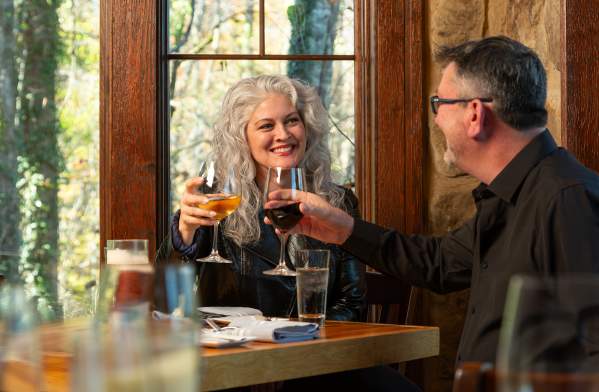 Couple having dinner