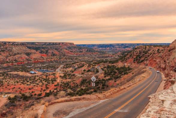 Scenic view of Palo Duro Canyon