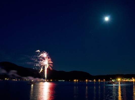 July 4th Fireworks in Lake George Village