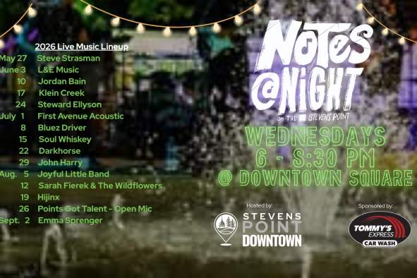 Stevens Point Downtown Notes @ Night Weekly Concert Wednesday