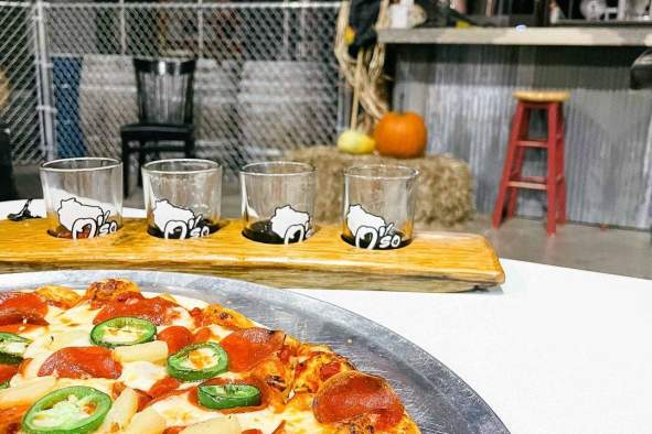 beer and pizza