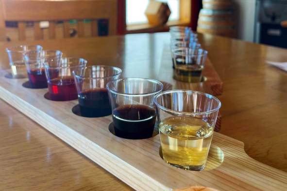 Sunset Point Winery Wine Flight