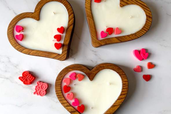 Heart-Shaped Dough Bowl Candle Experience