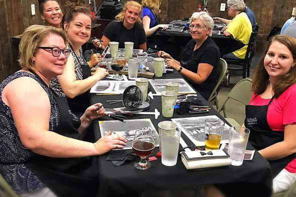 Wooden Button Sign Workshop