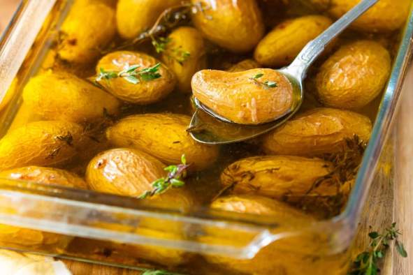 Spud of the Month: Potato Confit with Lemon Vinaigrette