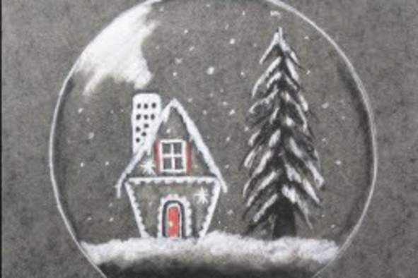 Charcoal Drawing Event "Snow Globe" in Stevens Point