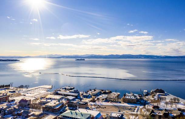Waterfront Aerial - Damon Aerial - Lake Champlain