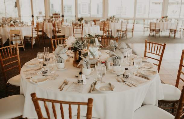 This image showcases the beautiful wedding setting at the Essex Resort