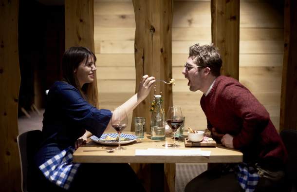 Romantic dinner with local food