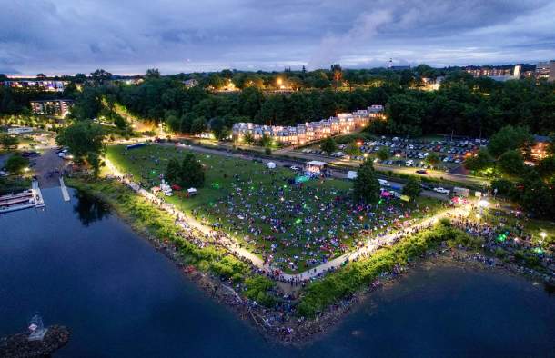Waterfront festival on Lake Champlain in Burlington, VT