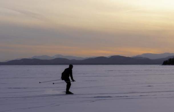 Cross Country Skaing on Lake Champlain