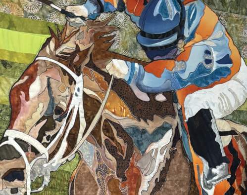 "Xela Wins at Keeneland" Quilt Mural Celebration