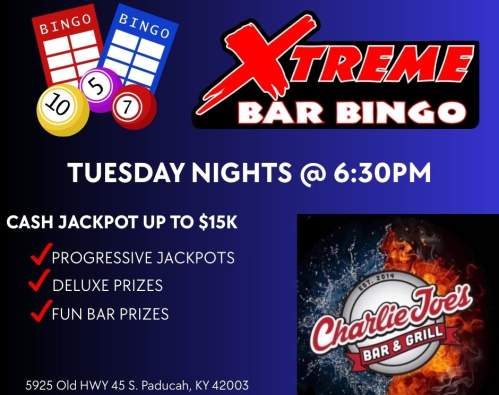 Xtreme Bar Bingo at Charlie Joe's