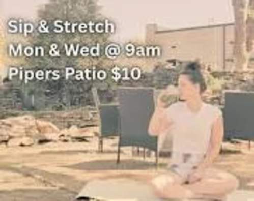 Sip & Stretch on the Patio