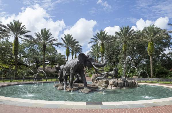 Elephant Fountain at Audubon Zoo