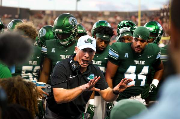 Coach Willie Fritz and the Tulane Green Wave