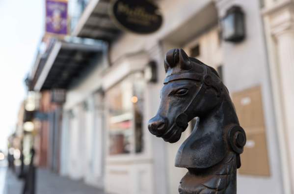 Horse-head Hitching Post in the French Quarter