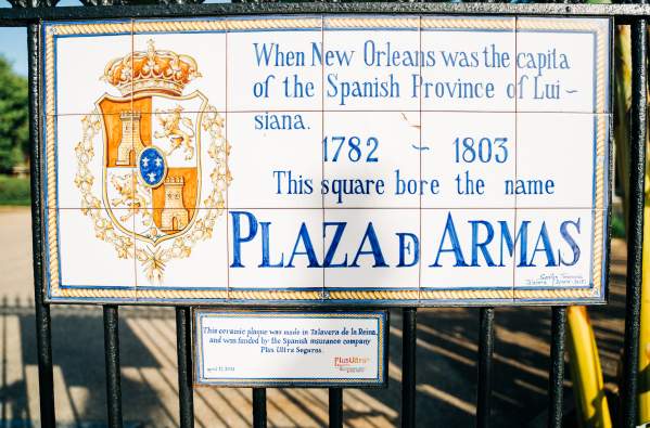 Spanish History Signs in the French Quarter
