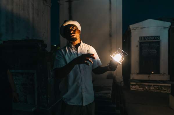 A New Orleans First - After-Dark St. Louis Cemetery No. 1 Night Tour! Become immersed in the deep cultural traditions and mysterious beauty of the New Orleans' oldest extant cemetery. Follow your expert guide through the shadows of the past as you encounter the final resting places of famed residents like Voodoo Queen Marie Laveau and civil rights legend Homer Plessy. Walk among the elegant Greek Revival architecture and marvel at the stately society tombs of New Orleans’ crème de la crème. This is not a ghost tour. It’s a reverent walk through history, culture, and tradition, where every tomb tells a story of New Orleans' past. Ideal for curious minds, history lovers, and anyone seeking a memorable New Orleans experience in a whole new light - under a canopy of stars and lanterns. Our 45-minute walking tours depart every Saturday (some Fridays) from the historic Basin St. Station Visitor Center (501 Basin Street) from 7:45pm, 8:00pm, 8:15pm, 8:45pm, 9:00pm, 9:15pm.