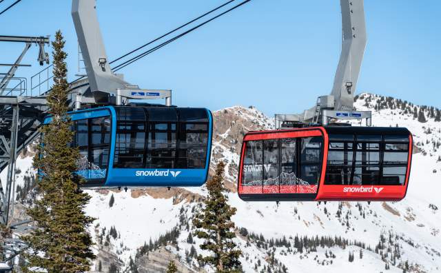 Tram at Snowbird in Winter