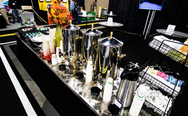 Refreshment set up at Mountain America Expo Center